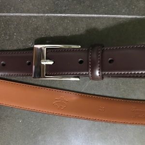 Genuine Dark Brown Women's Leather Belt Size 28